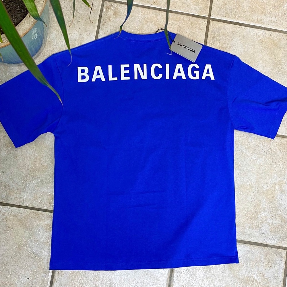 SOLD / Royal Blue Balenciaga Back Logo T-Shirt